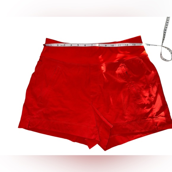 Athleta High Waist Orange Trekkie North Short Size 6 - Picture 2 of 6